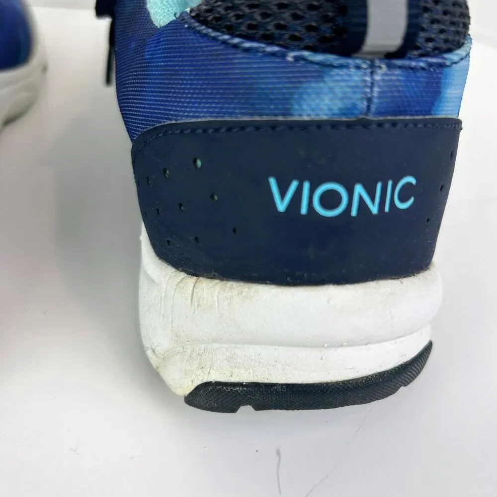 Vionic Action 335 Tourney Sneaker Athletic Comfort Tennis Shoes Lace Up Blue 9